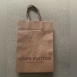 Authentic Louis Vuitton Small Brown Gift Bag 11x8x2.25”